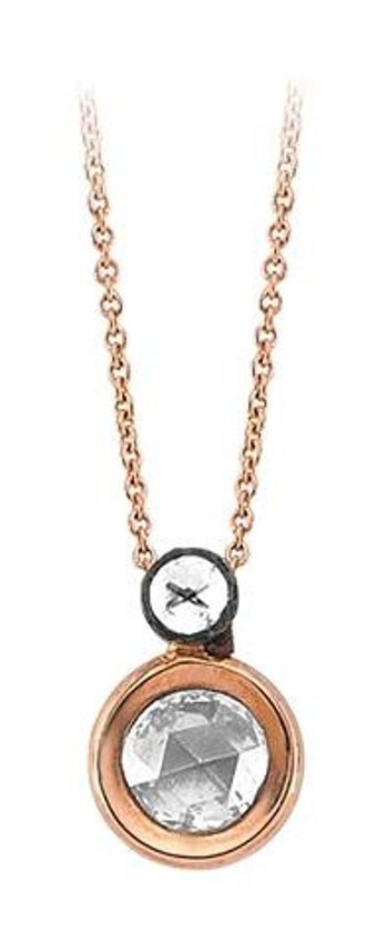 Sirius Pırlanta 0.3 Karat Yuvarlak Kesim Beyaz Taşlı Altın Elmas Kolye 42 cm