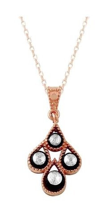 Sirius Pırlanta 0.18 Karat Yuvarlak Kesim Beyaz Taşlı Altın Elmas Kolye 42 cm