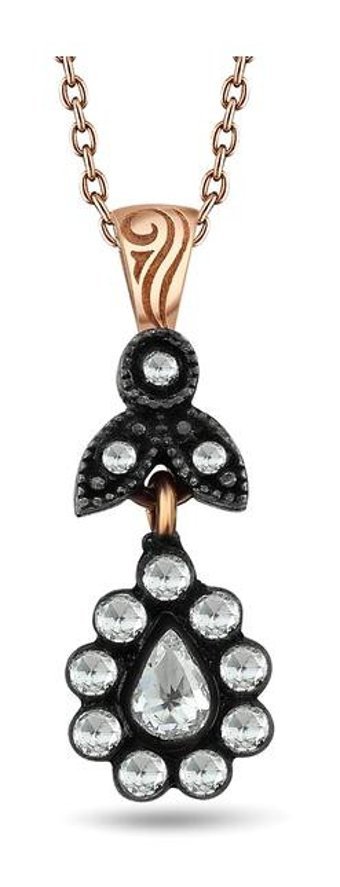 Ariş Pırlanta 0.21 Karat Yuvarlak Kesim Beyaz Taşlı Sertifikalı Altın Elmas Kolye 42 cm