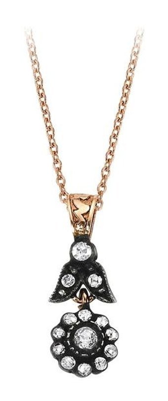 Sirius Pırlanta 0.24 Karat Yuvarlak Kesim Beyaz Taşlı Altın Elmas Kolye 42 cm
