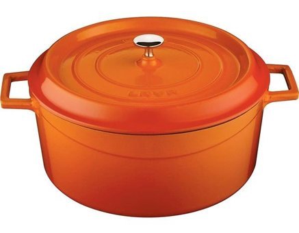 Lava Trendy Demir Döküm 28 cm Derin Tencere Turuncu