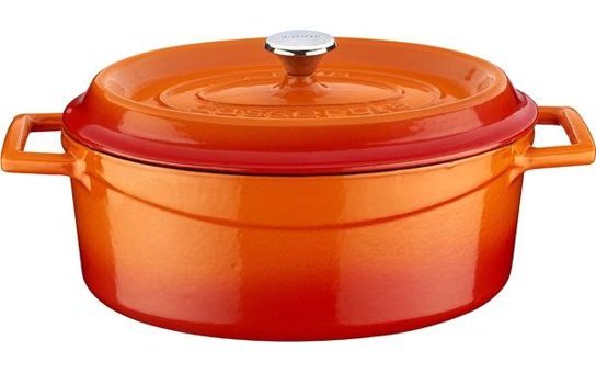 Lava Döküm 21 cm Derin Tencere Turuncu