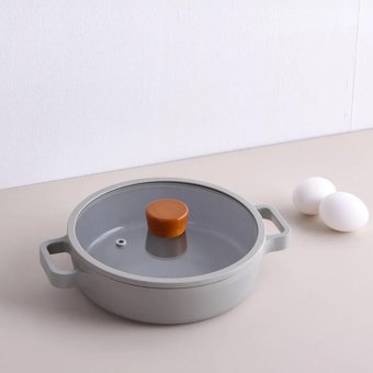 Neoflam Fika D-NEOG226 İndüksiyon Cam Kapaklı Döküm 26 cm Basık Tencere