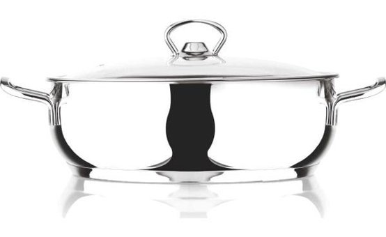 Cooker Lara Cam Kapaklı Çelik 24 cm Karnıyarık Tencere