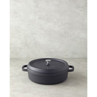 English Home Hecha Demir Döküm 28 cm Basık Tencere Siyah