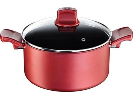 Tefal Character Cam Kapaklı Titanyum 24 cm Derin Tencere