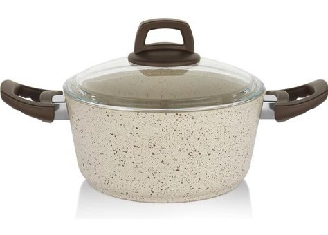 Schafer Profuse İndüksiyon Cam Kapaklı Granit 26 cm Derin Tencere