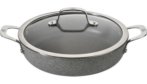 Ballarini Salina Cam Kapaklı Granit 28 cm Basık Tencere