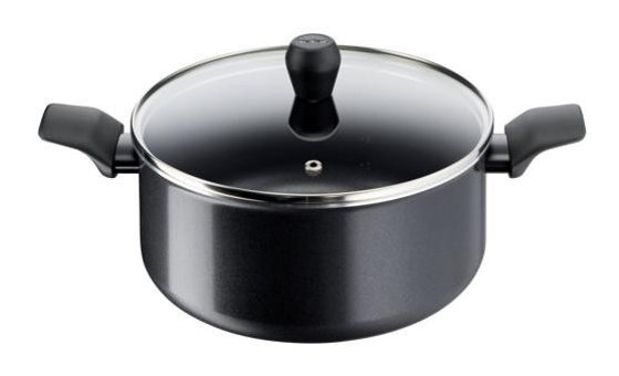 Tefal B55646 Cam Kapaklı Titanyum 24 cm Derin Tencere