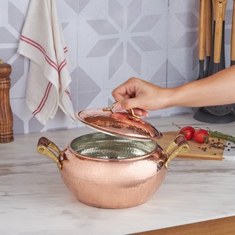 Karaca Mesopotamia Bakır 20 cm Derin Tencere