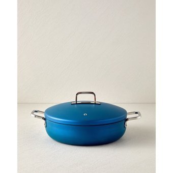 English Home Luna Fusion Pro Alüminyum 28 cm Basık Tencere Lacivert