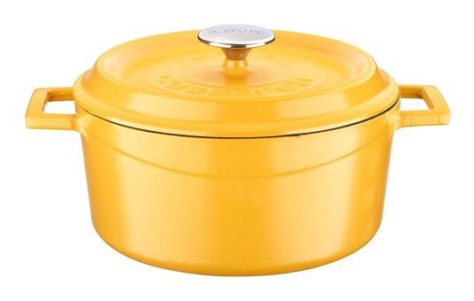 Lava Spring Döküm 24 cm Derin Tencere Sarı