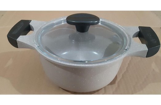 Thermoad Vizon Cam Kapaklı Granit 18 cm Derin Tencere