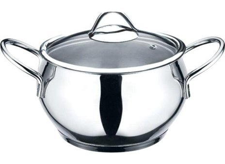 Kahramanlar Elit KAH D704 Cam Kapaklı Çelik 24 cm Derin Tencere