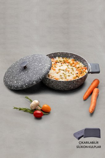 Emsan Perge Döküm 24 cm Basık Tencere