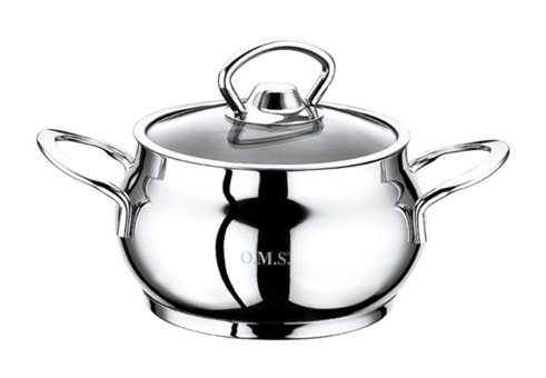 Oms Collection Mini Küre 2009 Cam Kapaklı Çelik 14 cm Derin Tencere