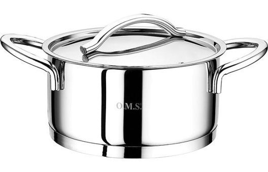 Oms Collection Paslanmaz Çelik 24 cm Derin Tencere