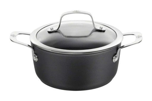 Ballarini Alba Cam Kapaklı Granit 24 cm Derin Tencere