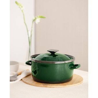 Madame Coco La Garde Döküm 24 cm Derin Tencere Yeşil