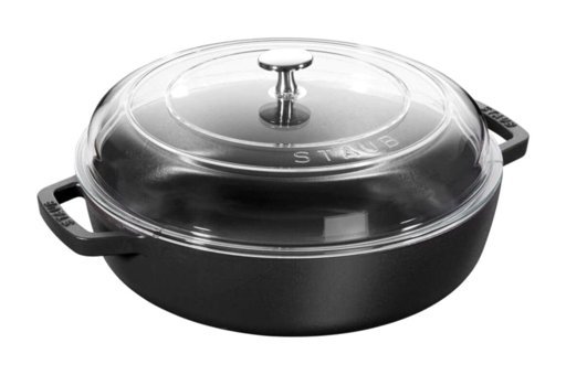 Staub Cam Kapaklı Döküm Basık Tencere