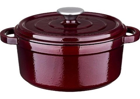 Leggno Flame Döküm 20 cm Derin Tencere Bordo
