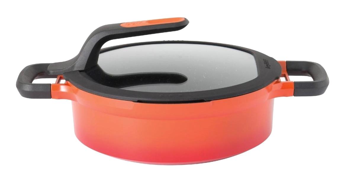 Berghoff Gem Stay Cool Cam Kapaklı Döküm 26 cm Karnıyarık Tencere