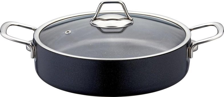 Evimsaray Zest Gusto ZGKT 22 Cam Kapaklı Granit 22 cm Basık Tencere