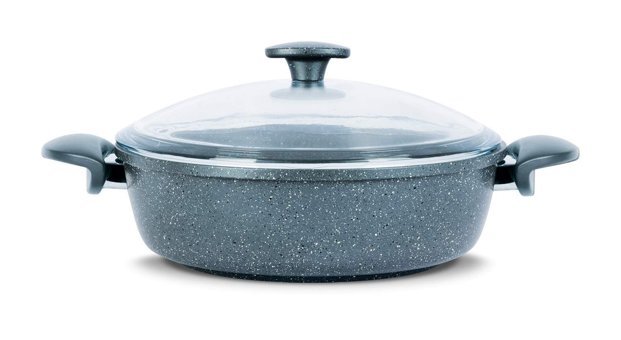 Thermoad Cam Kapaklı Granit 26 cm Karnıyarık Tencere