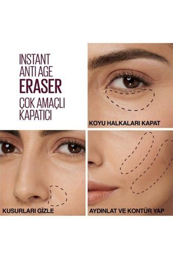 Maybelline Instant Anti-Age Nemlendiricili Göz Altı ve Yüz Likit Silgi Kapatıcı