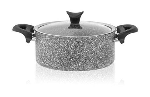 Taç TAC-3401 Cam Kapaklı Granit 26 cm Derin Tencere