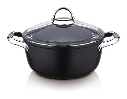 Saflon 3626 Cam Kapaklı Döküm 26 cm Derin Tencere