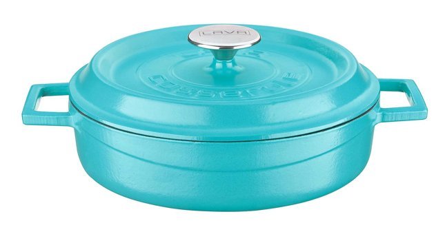 Lava Spring Döküm 24 cm Basık Tencere Siyah