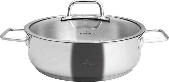 Karaca Galaxy İndüksiyon Cam Kapaklı Çelik 30 cm Karnıyarık Tencere