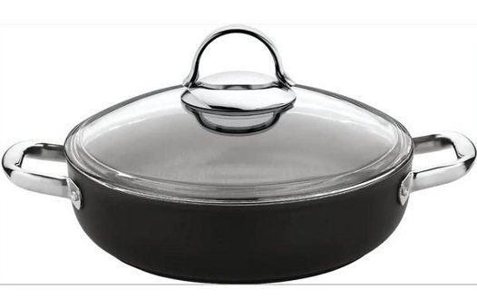 Saften SF8628TT Cam Kapaklı Döküm 28 cm Basık Tencere