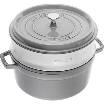 Staub Cocotte Döküm 26 cm Derin Tencere Gri
