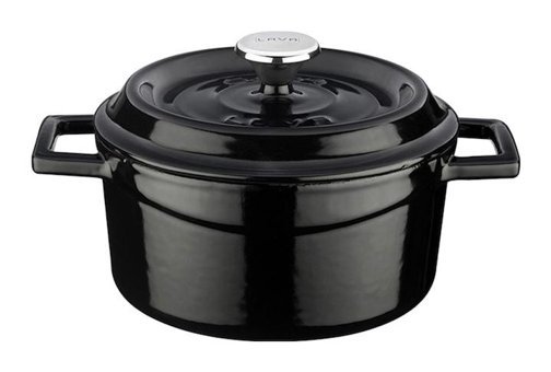 Lava Trendy Döküm 18 cm Derin Tencere Siyah