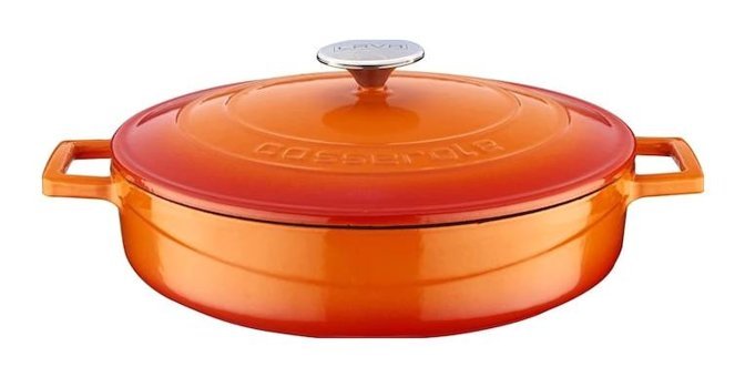 Lava Folk Demir Döküm 28 cm Basık Tencere Turuncu