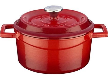 Lava Trendy Döküm 18 cm Derin Tencere Kırmızı