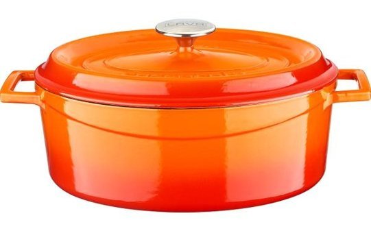 Lava Döküm 23 cm Derin Tencere Turuncu