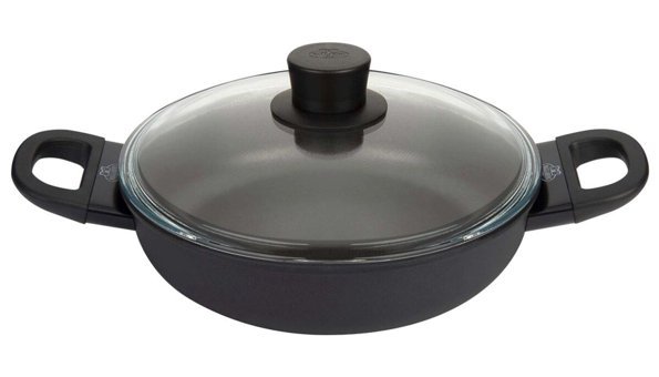 Ballarini Avola Cam Kapaklı Granit 28 cm Basık Tencere