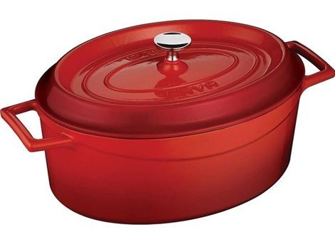 Lava Trendy Demir Döküm 21 cm Derin Tencere Kırmızı