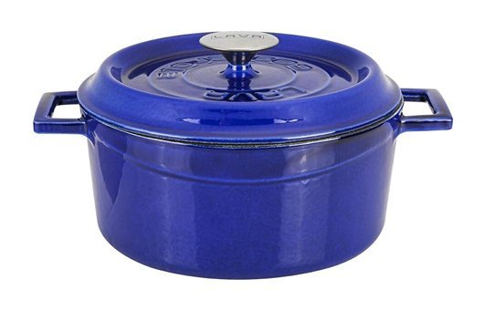 Lava Premium Demir Döküm 24 cm Derin Tencere Mavi