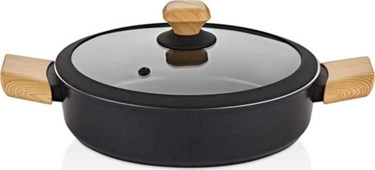 Falez Auris ARS-3009 Cam Kapaklı Alüminyum 26 cm Karnıyarık Tencere