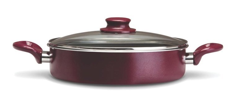 Cem Bialetti Cam Kapaklı Teflon 28 cm Karnıyarık Tencere