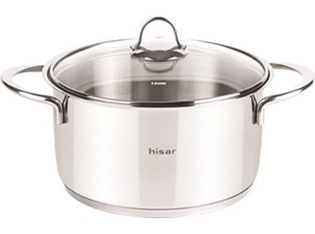 Hisar Lara Ideal Cam Kapaklı Çelik 18 cm Derin Tencere