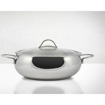 Gülsan Mega Cam Kapaklı Çelik 26 cm Basık Tencere