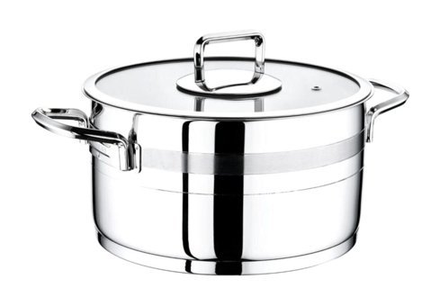 Evimsaray Safir S-1389 Cam Kapaklı Çelik 22 cm Derin Tencere