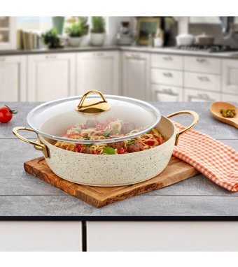 Evren Ezme Seri Granit 32 cm Karnıyarık Tencere