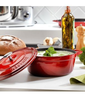 Schafer Guss Chef Döküm 20 cm Derin Tencere Kırmızı