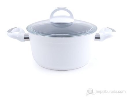 Essenso Ecotouch Madrid Cam Kapaklı Granit 20 cm Derin Tencere